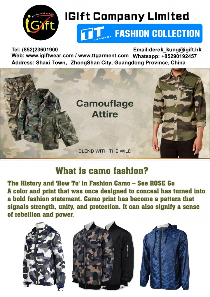 Product image: TTgarment  Vintage Street Camouflage Pants CFW003
