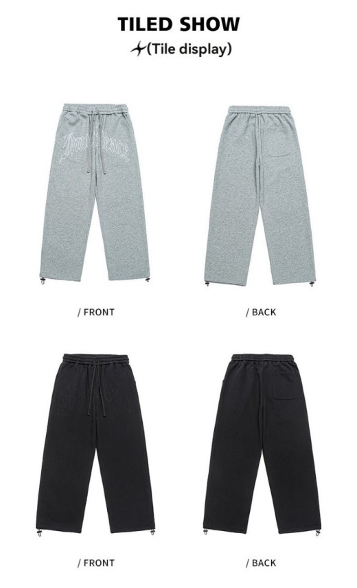 Product image: TTgarment  Wide Leg Casual Pants for Men Laser Engraving Logo LEL006