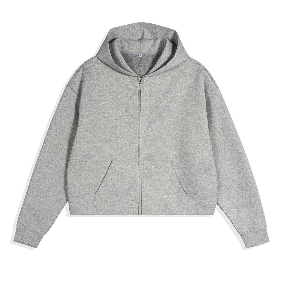 TTgarment Short Square-cut Regular Style Zipper Hoodies For Men Air Layer DA004